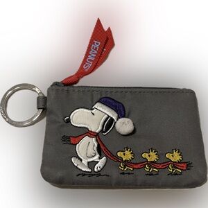 VERA BRADLEY SNOOPY & WOODSTOCK SCARF LANYARD WALLET